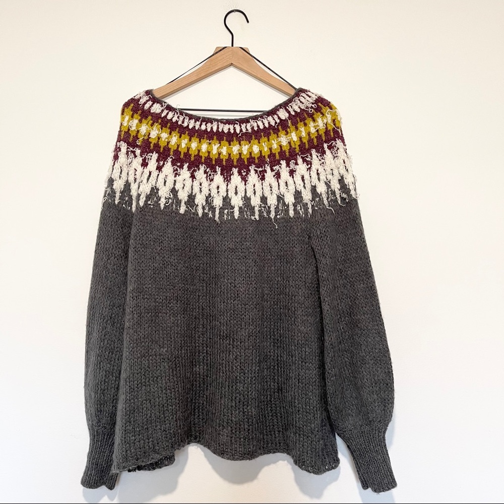 Free People | Baltic Fairisle Cozy Folk Sweater S - Picture 7 of 10